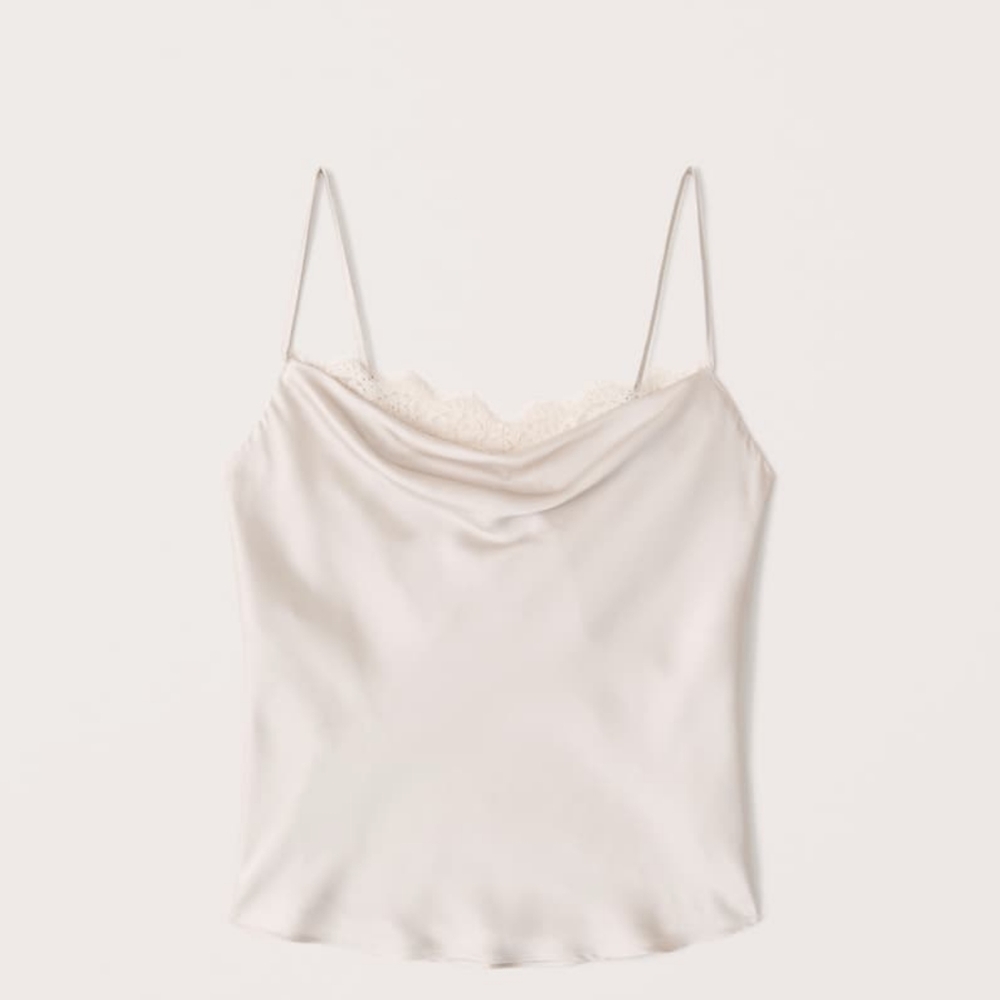 Lace satin cami